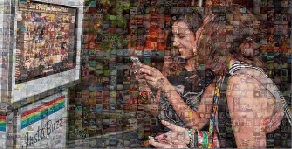 social hub mosaic display 