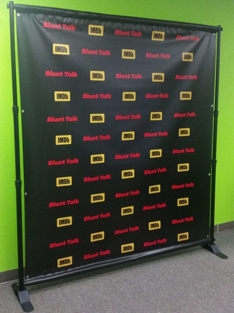 Vinyl step and repeat Banner with Stand